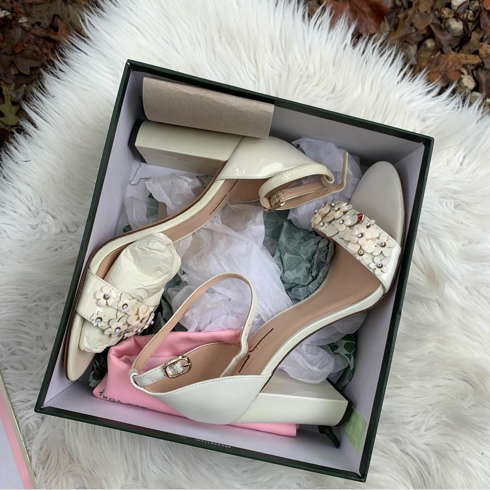 Kate Spade Paradisi White Floral Women's Heels Size 10